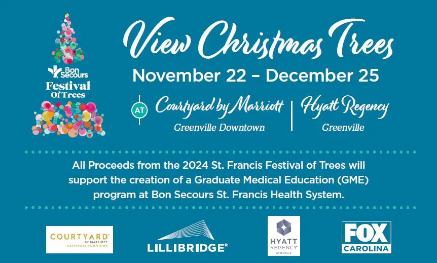 2024 Festival of Trees informational graphic.