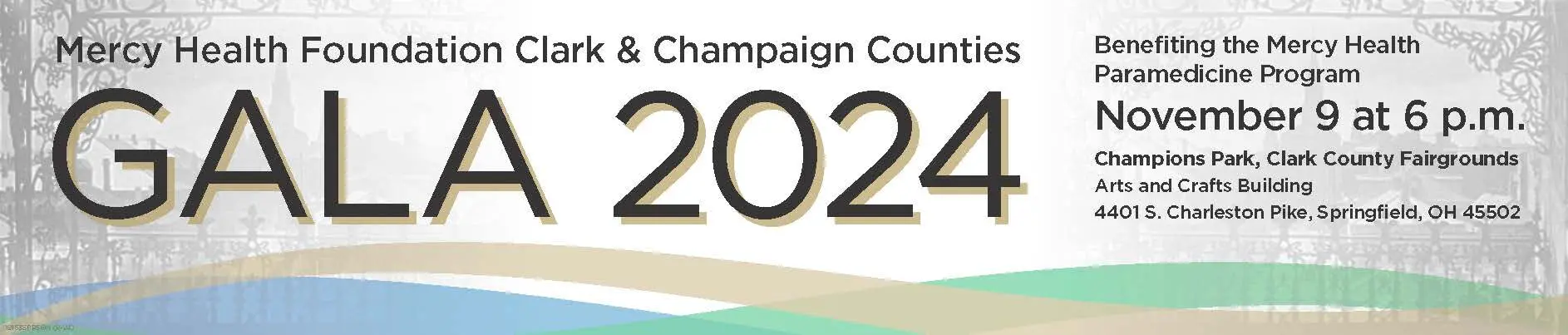 Logo for 2024 Mercy Health Foundation Clark & Champaign Counties Gala.