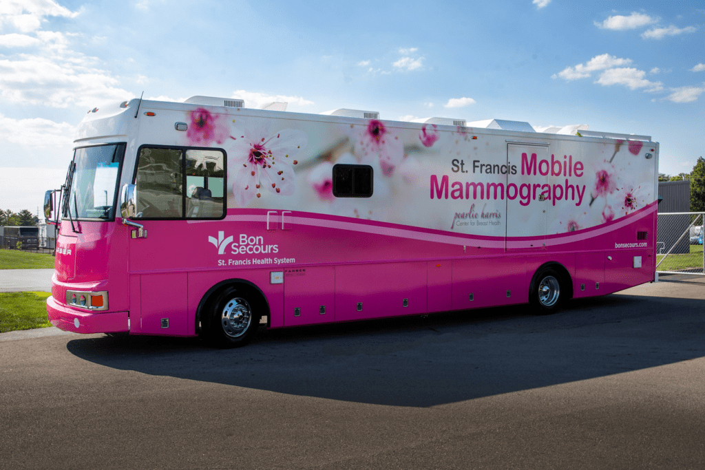 The brand new mobile mammography coach rolling out across Greenville, SC.