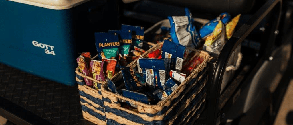 A basket of snacks.