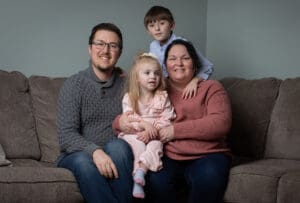 A photo of the Curry family