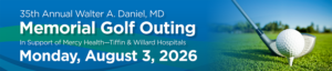 2026 Walter A Daniel, MD Memorial Golf Outing banner