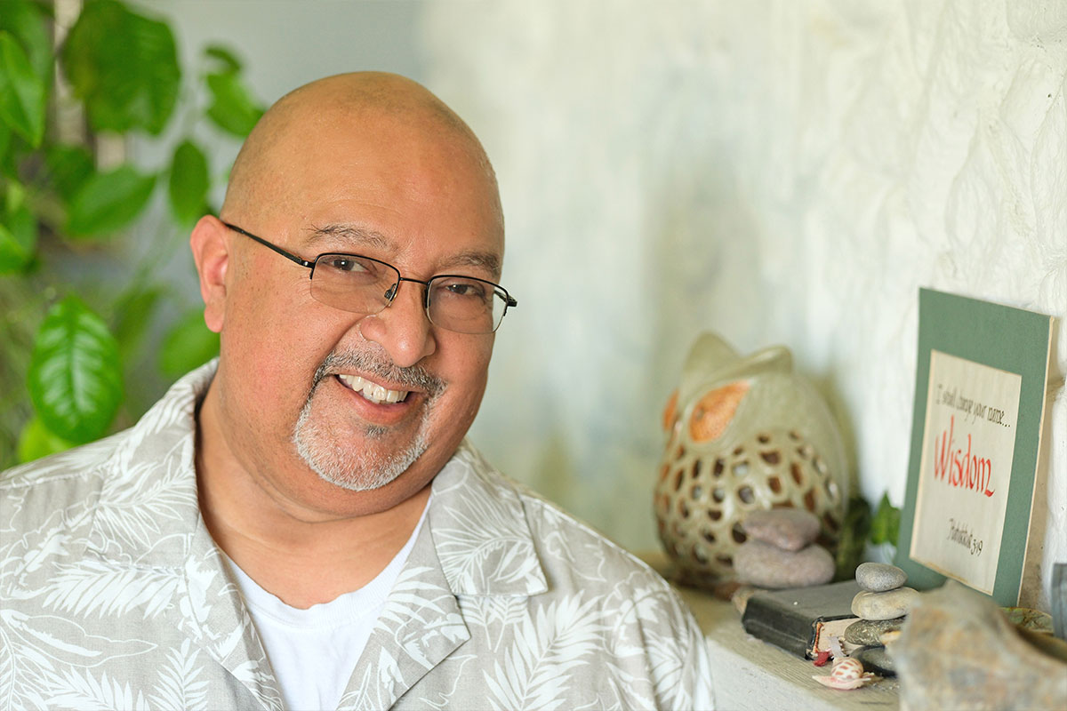 Robert Switzer in his home