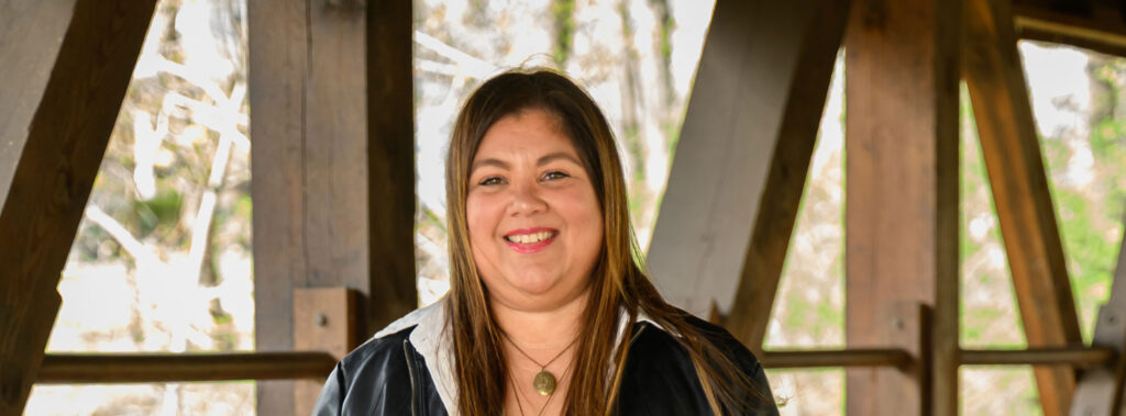 Ada Narvaez standing outside