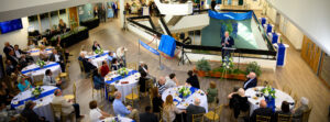 Aerial view of the anthony center ribbon cutting ceremony