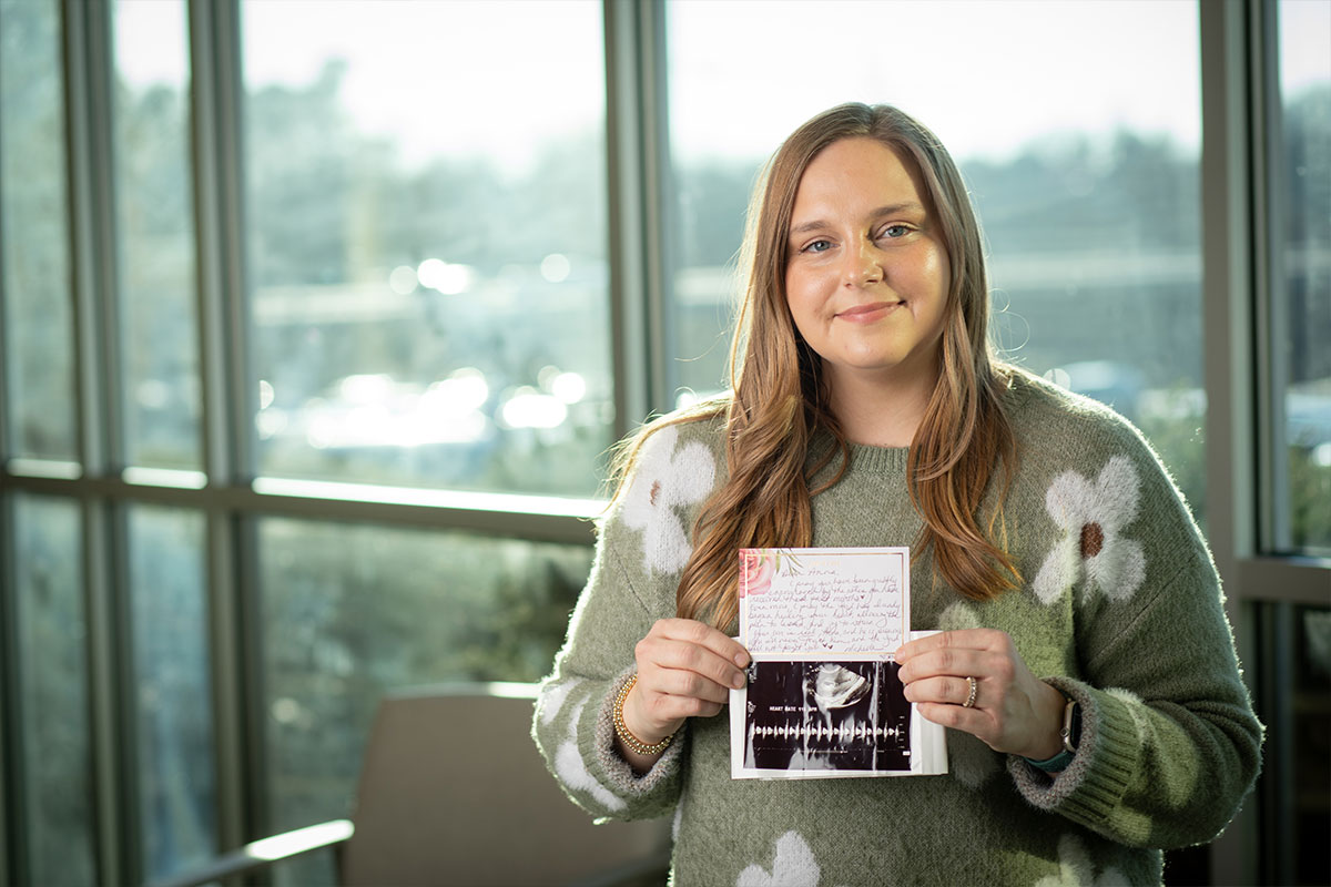 Anna Davis with Ultrasound image