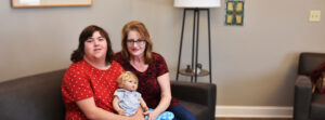 Tiffany Bair and her daughter
