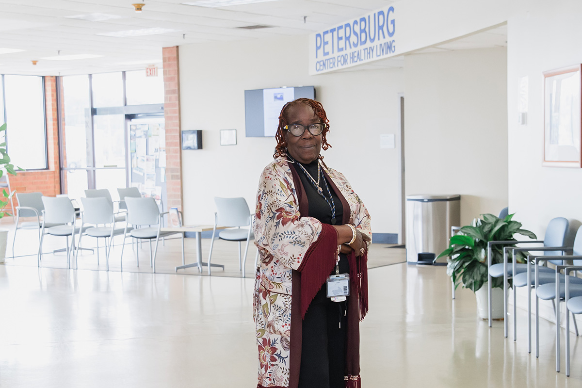 Loretta at the hospital