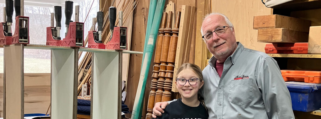 Scott Silver in his wood working shop